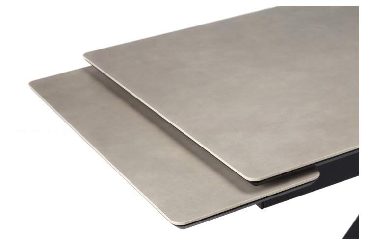 Керамический стол Старлайт 140 (200) х 80 carmen light grey / черный-4