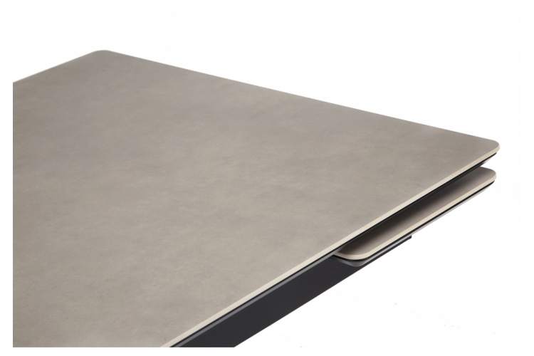 Керамический стол Старлайт 140 (200) х 80 carmen light grey / черный-5