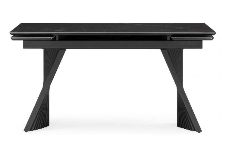 Керамический стол Вейв 140(200)х80 shakespeare black / черный-10