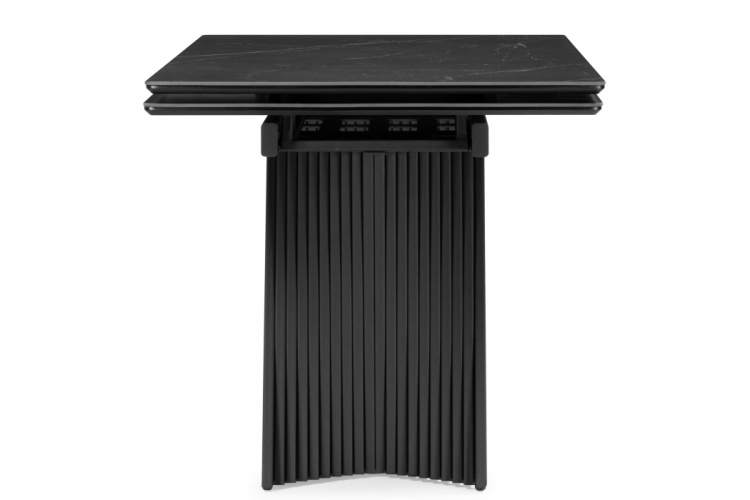 Керамический стол Вейв 140(200)х80 shakespeare black / черный-11