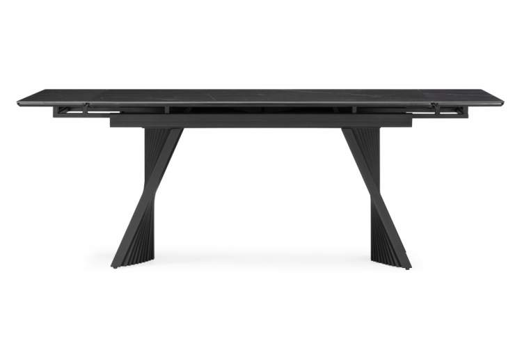 Керамический стол Вейв 140(200)х80 shakespeare black / черный-12