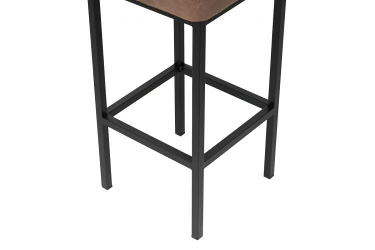 Барный стул Лофт микровелюр катания корица / черный матовый-6