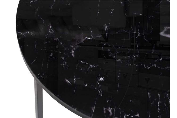 Журнальный стол Плумерия черный мрамор / черный-3