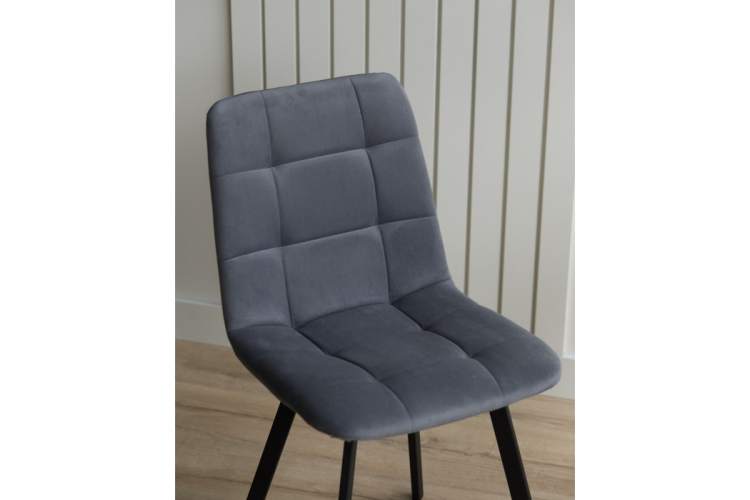 Стул на металлокаркасе Чилли темно-серый / черный-6