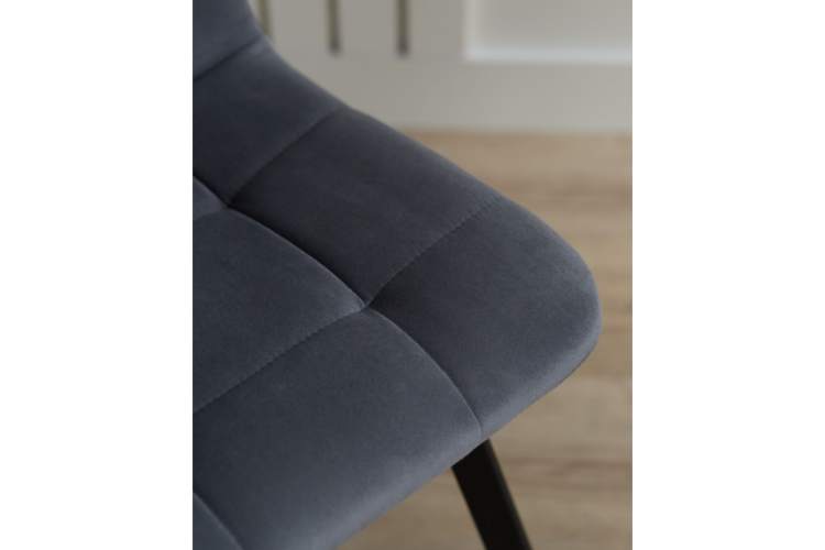 Стул на металлокаркасе Чилли темно-серый / черный-7