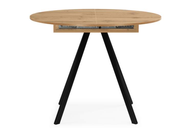 Стол деревянный Карпер 90(120) дуб вотан / черный матовый-5