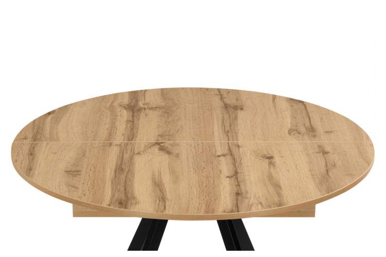 Стол деревянный Карпер 90(120) дуб вотан / черный матовый-7