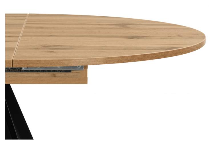 Стол деревянный Карпер 90(120) дуб вотан / черный матовый-8