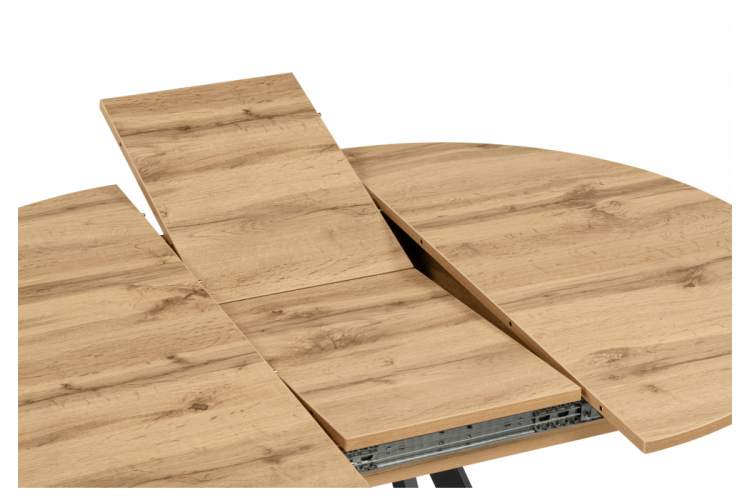 Стол деревянный Карпер 90(120) дуб вотан / черный матовый-9