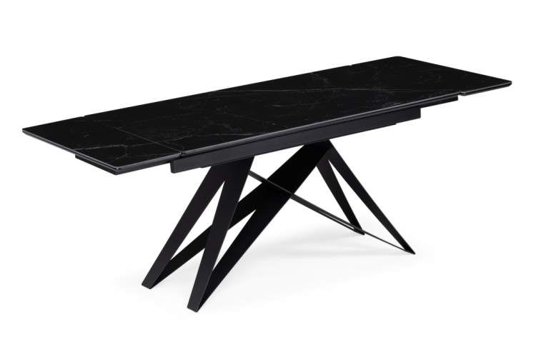 Керамический стол Блэкберн 140(200)х80 черный мрамор shakespeare black / черный