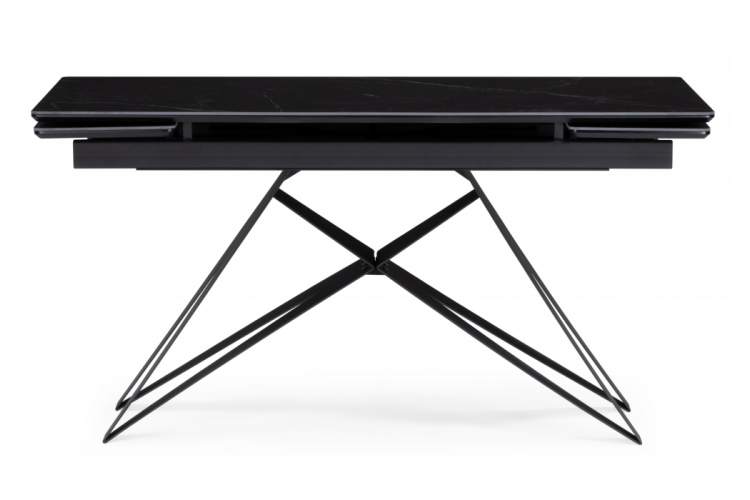 Керамический стол Блэкберн 140(200)х80 черный мрамор shakespeare black / черный-10