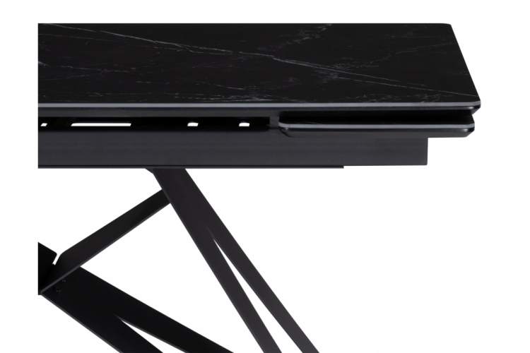 Керамический стол Блэкберн 140(200)х80 черный мрамор shakespeare black / черный-13