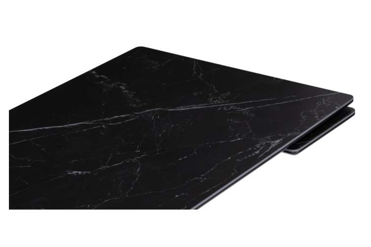 Керамический стол Блэкберн 140(200)х80 черный мрамор shakespeare black / черный-14