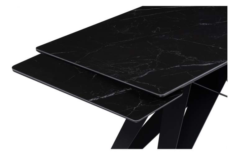 Керамический стол Блэкберн 140(200)х80 черный мрамор shakespeare black / черный-15