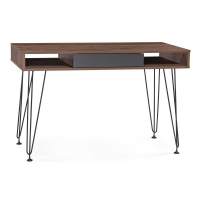 Компьютерный стол Хиргра 120х60х77дуб табачный / графит / черный