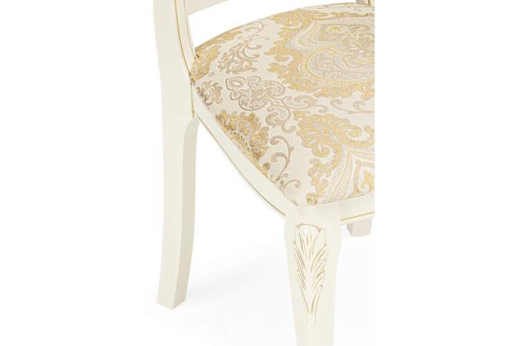 Стул деревянный Керия слоновая кость / золото патина-11
