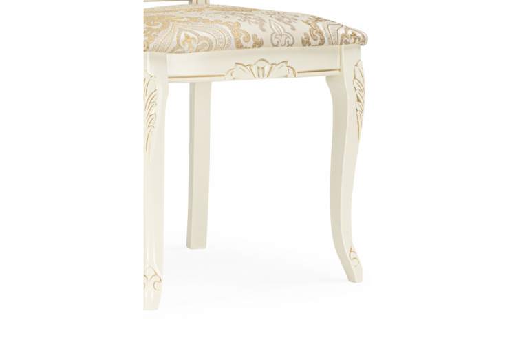 Стул деревянный Керия слоновая кость / золото патина-13