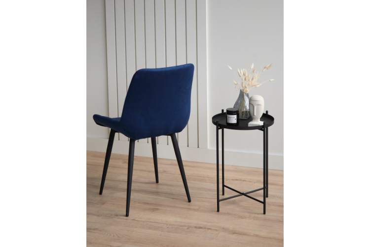 Стул на металлокаркасе Челси К синий (zd 798) / черный np-8