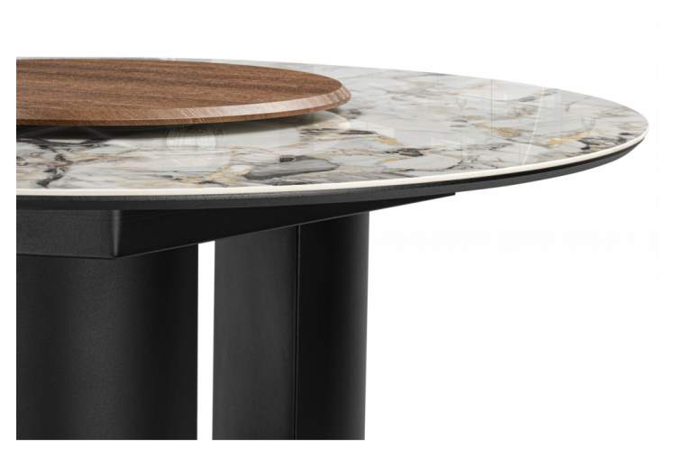 Керамический стол Иган 137 орех кантри / arctic ocean / черный-10