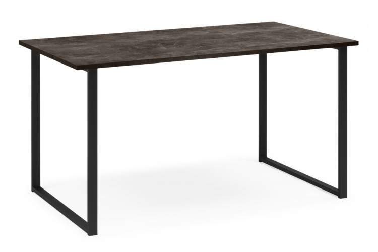 Стол деревянный Лиман 117 х 77 бетон темный / черный матовый