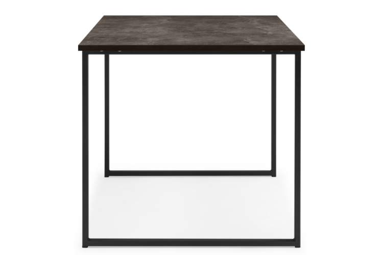 Стол деревянный Лиман 117 х 77 бетон темный / черный матовый-1