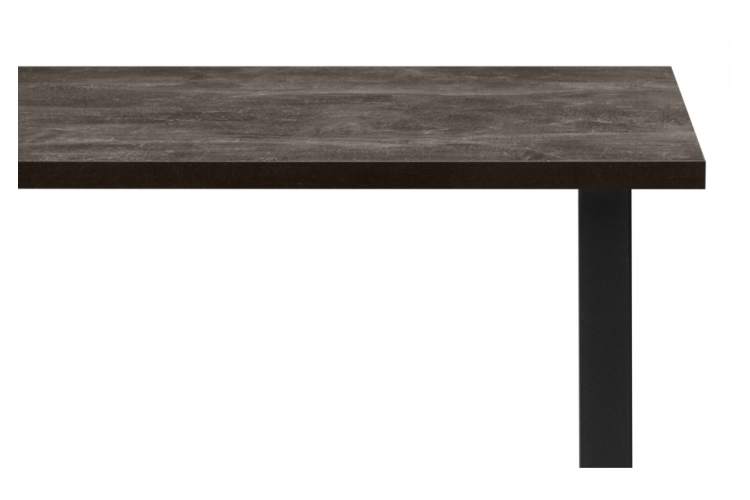 Стол деревянный Лиман 117 х 77 бетон темный / черный матовый-4