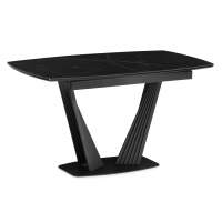 Керамический стол Вейл 160(205)х89 черный мрамор shakespeare black / черный