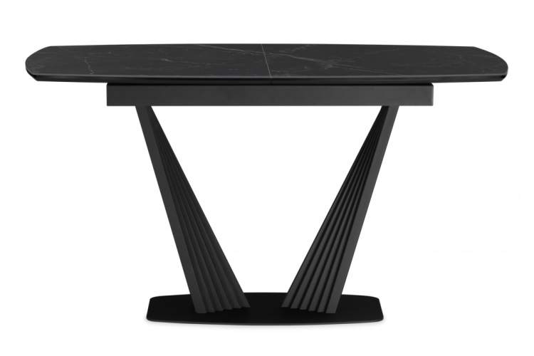 Керамический стол Вейл 160(205)х89 черный мрамор shakespeare black / черный-7