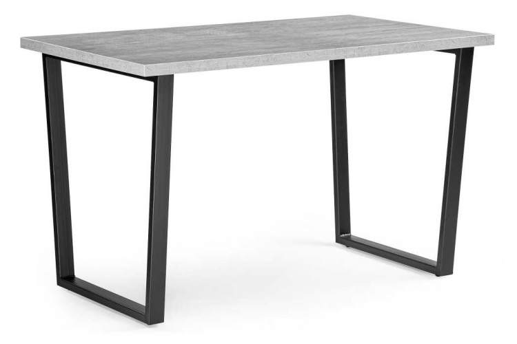 Лота Лофт 140 25 мм черный матовый / бетон Стол деревянный