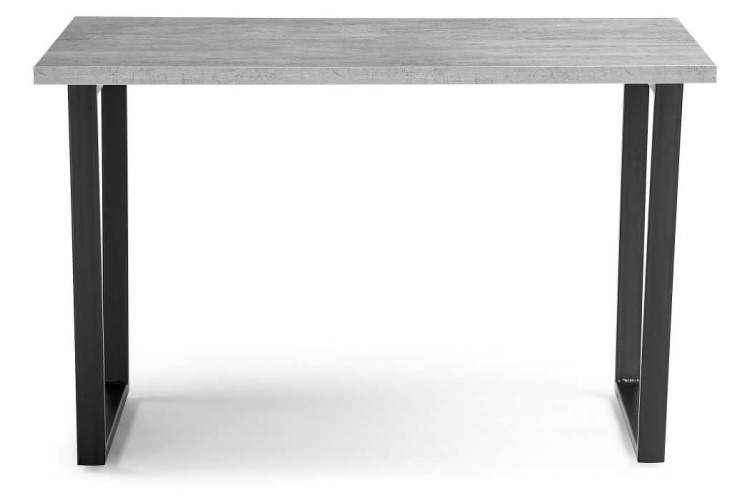 Лота Лофт 140 25 мм черный матовый / бетон Стол деревянный-1