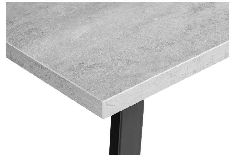 Лота Лофт 140 25 мм черный матовый / бетон Стол деревянный-6