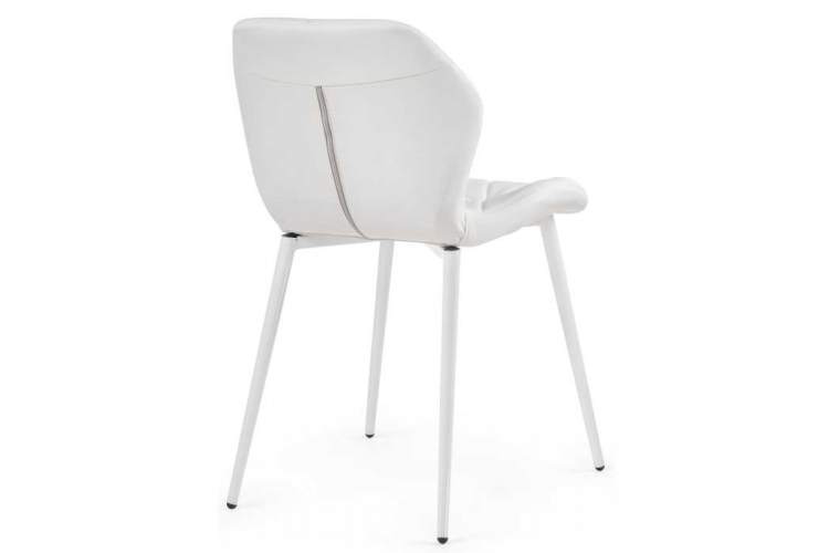Стул на металлокаркасе Вальд экокожа белый / белый глянец-3