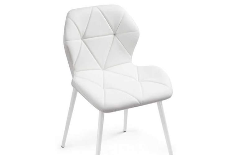 Стул на металлокаркасе Вальд экокожа белый / белый глянец-4