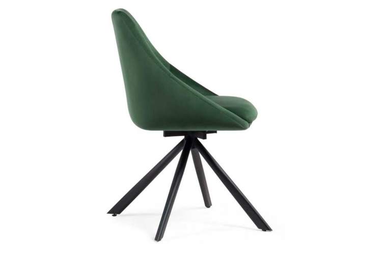 Стул на металлокаркасе Окленд крутящийся темно-зеленый / черный-4