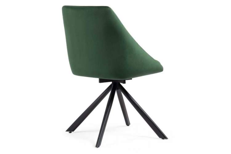 Стул на металлокаркасе Окленд крутящийся темно-зеленый / черный-5