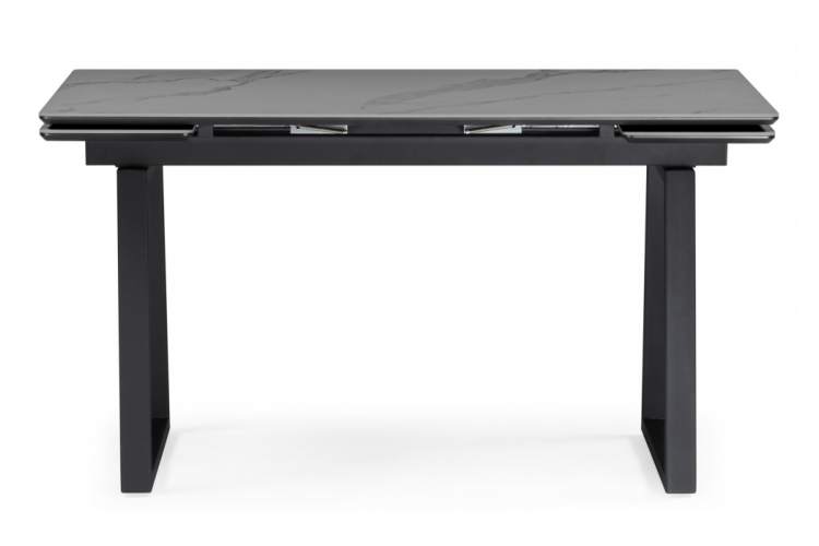 Керамический стол Джек 140(200)х80 серый мрамор larka grey / черный-2