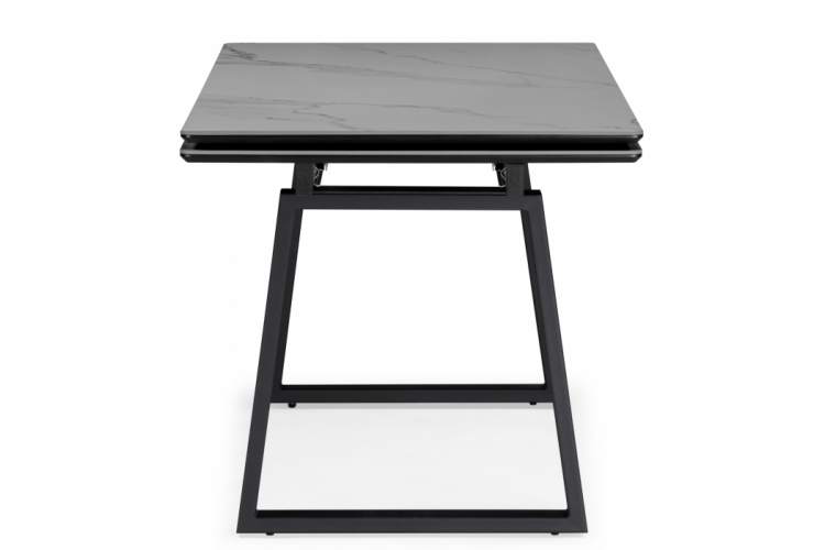 Керамический стол Джек 140(200)х80 серый мрамор larka grey / черный-3
