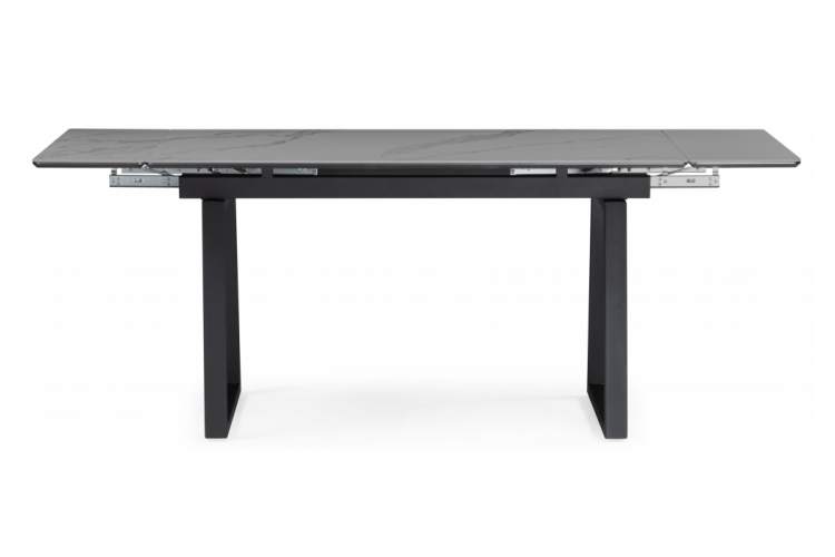 Керамический стол Джек 140(200)х80 серый мрамор larka grey / черный-4