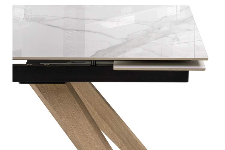 Керамический стол Морсби 140(200)х80х80 statuario cara / дуб монтана-7