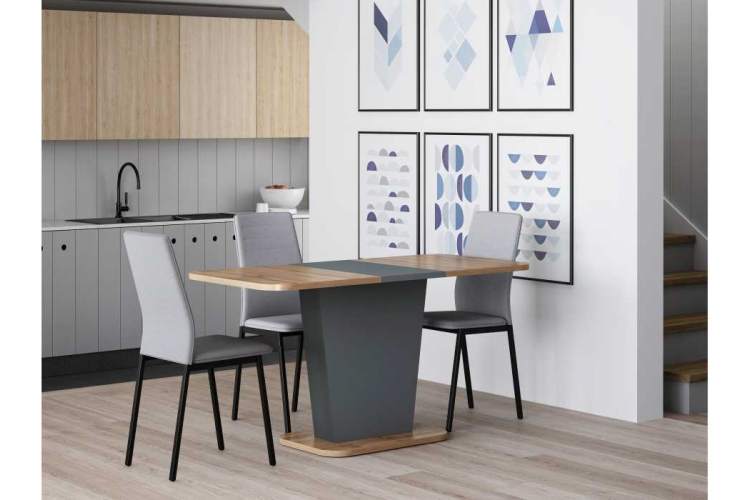 Лурвин дуб вотан / графит Стол деревянный-7