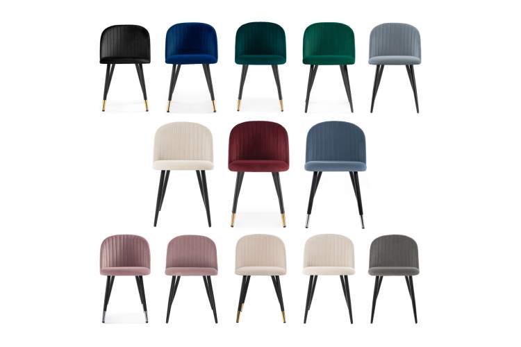 Стул на металлокаркасе Gabi wine red / black-7