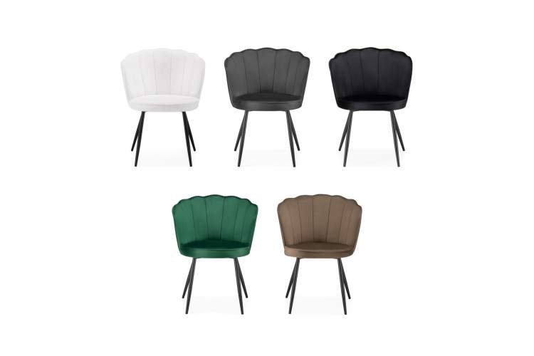 Стул на металлокаркасе Coral сappuccino / black-6