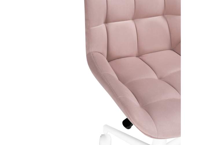 Офисное кресло Честер розовый / белый-11