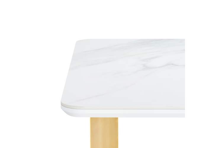 Керамический стол Селена 2 180х90х77 белый мрамор / золото-9