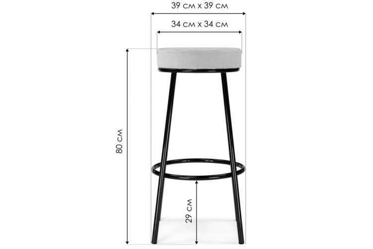 Барный стул Сансанви тедди 941 / черный глянец-1