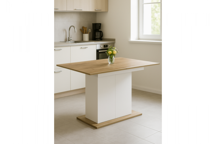 Стол деревянный Carla белый / крафт золотой-1