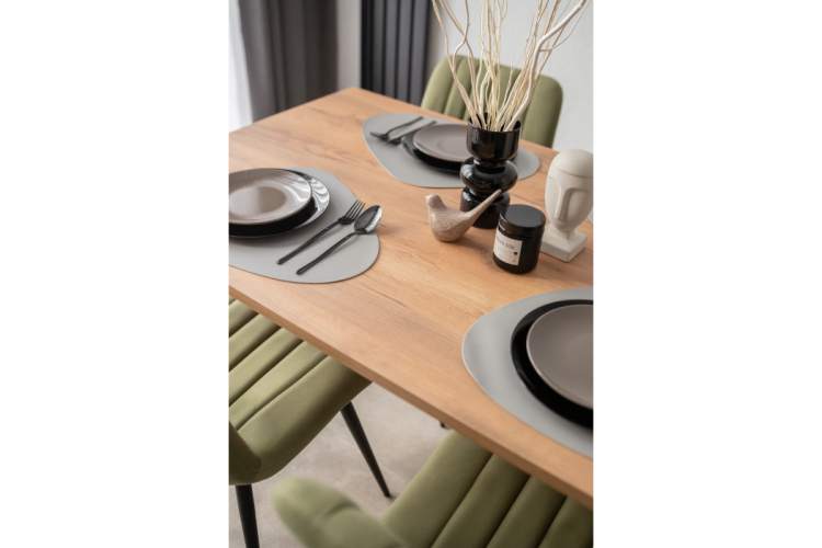 Стол деревянный Лиман 140 х 80 дуб крафт золотой / черный матовый-14