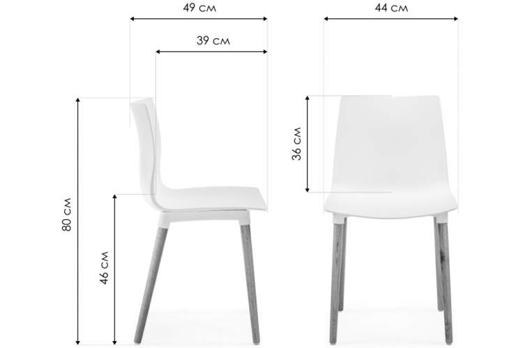 Пластиковый стул Кобе белый-3