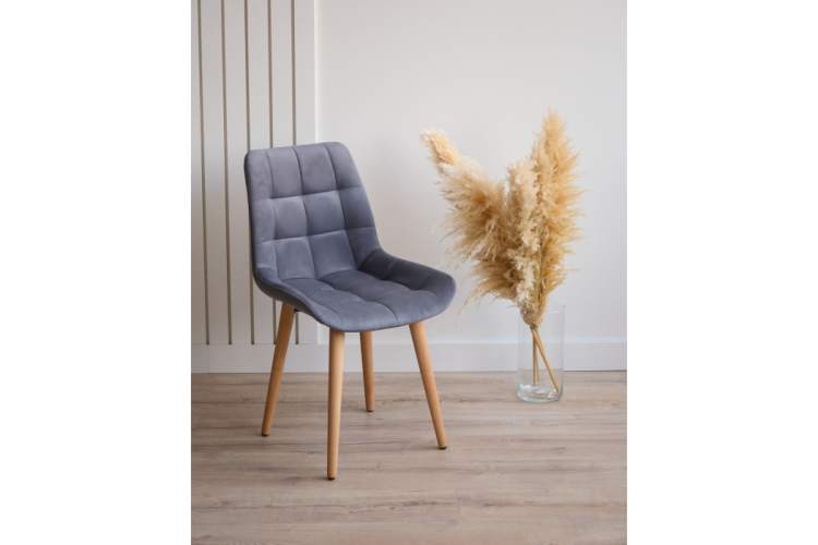 Стул деревянный Челси темно-серый (zd 995) / светлое дерево np-1