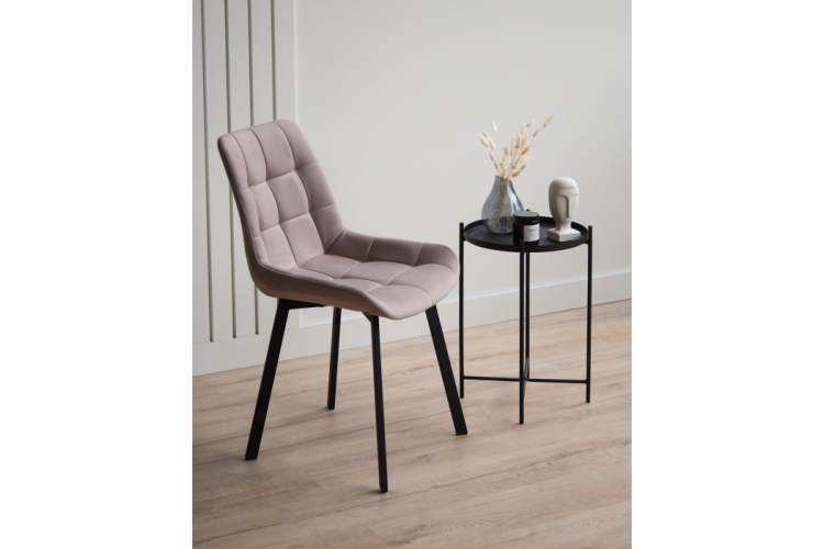 Стул на металлокаркасе Челси П латте (zd 290) / черный-2